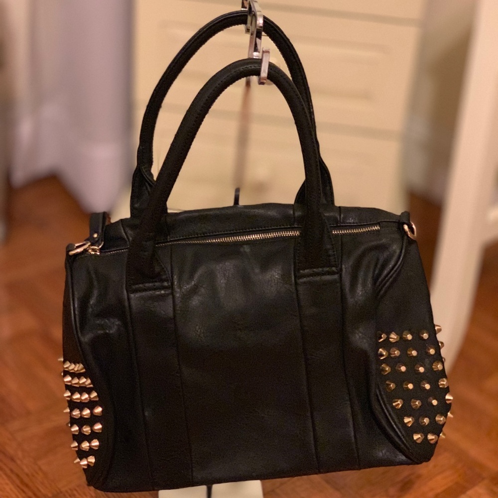 Faux Black Leather Studded BP Nordstroms Bag